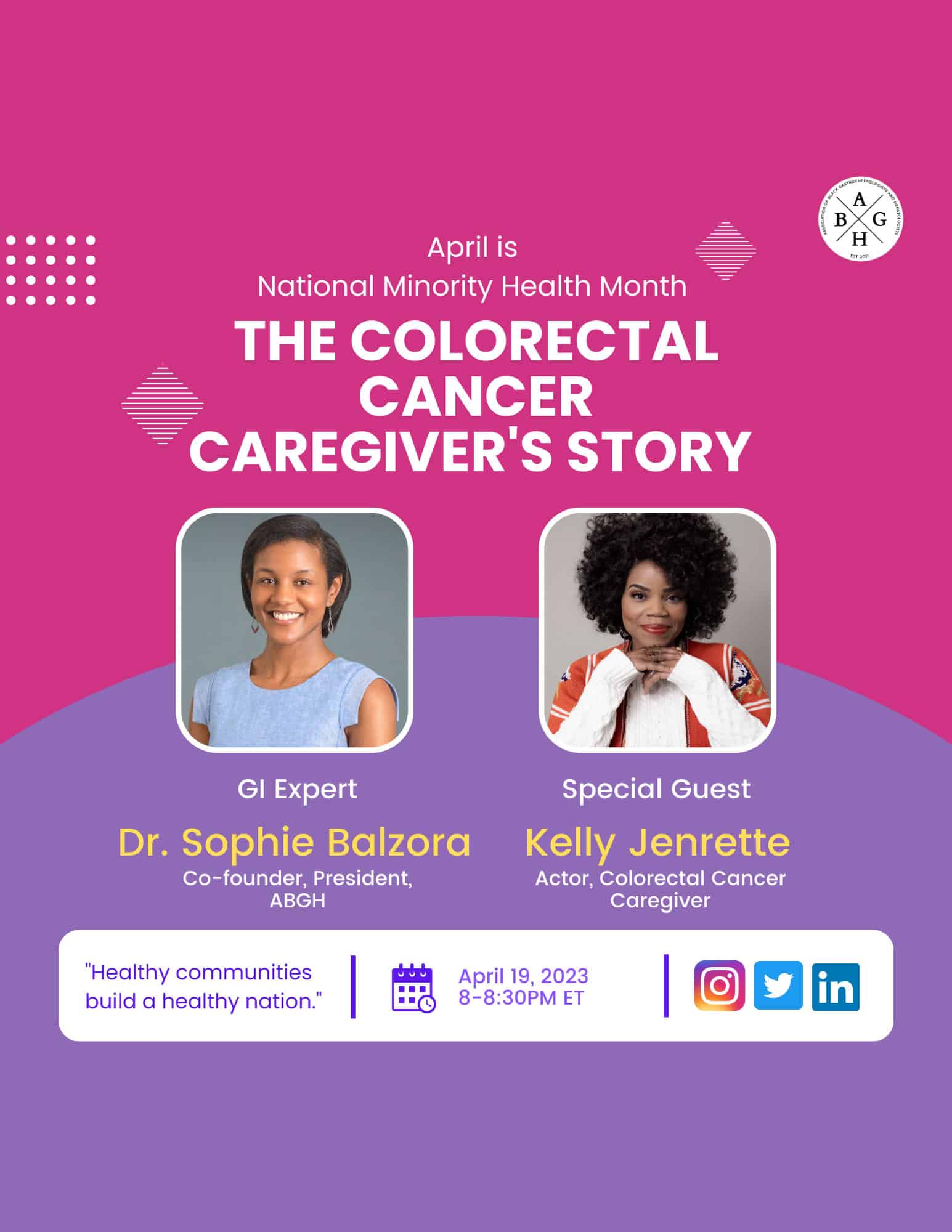 A Chat with Kelly Jenrette for National Minority Health Month (NMHM)!